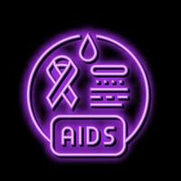 AIDS Gesundheit medizinisch Neon- glühen Symbol Illustration vektor
