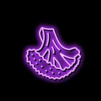 Schnitt Brokkoli Neon- glühen Symbol Illustration vektor