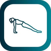 nach oben gerichtetes Plank-Pose-Vektor-Icon-Design vektor