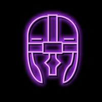 Helm Wikinger Soldat Neon- glühen Symbol Illustration vektor