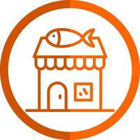 Fischgeschäft Vektor-Icon-Design vektor