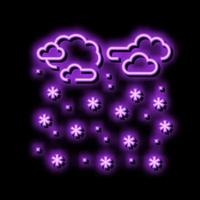 Schneefall Winter Neon- glühen Symbol Illustration vektor