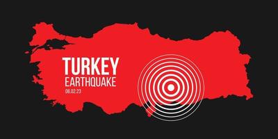 Kalkon jordbävning. större jordbävningar i östra Kalkon på februari 6, 2023. vektor