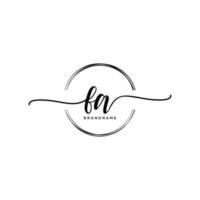 Initiale Fa feminin Logo Sammlungen Vorlage. Handschrift Logo von Initiale Unterschrift, Hochzeit, Mode, Schmuck, Boutique, Blumen- und botanisch mit kreativ Vorlage zum irgendein Unternehmen oder Geschäft. vektor