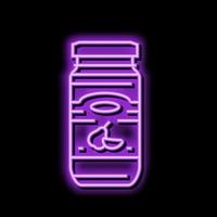 Marmelade Birne Neon- glühen Symbol Illustration vektor