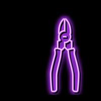 Linienrichter Zange Neon- glühen Symbol Illustration vektor