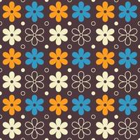 mitten århundrade modern sömlös mönster. retro blommor bakgrund för strö, bordsduk, vaxduk eller Övrig textil- design i retro stil vektor