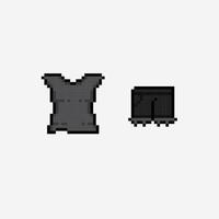 schwarz Hemd und kurz Hose im Pixel Kunst Stil vektor