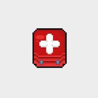 medicinsk låda i pixel konst stil vektor