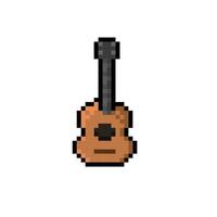 Gitarre im Pixel Kunst Stil vektor