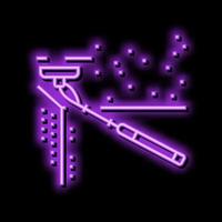 Decke Schleifen Neon- glühen Symbol Illustration vektor