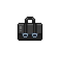 schwarz Tasche im Pixel Kunst Stil vektor