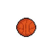 Korb Ball im Pixel Kunst Stil vektor