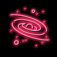 milchig Weg Galaxis Neon- glühen Symbol Illustration vektor