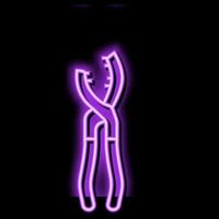 Öl Filter Zange Neon- glühen Symbol Illustration vektor