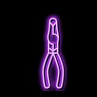 Schlauch Griff Zange Neon- glühen Symbol Illustration vektor