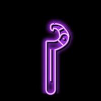 Schlüssel Schlüssel Werkzeug Neon- glühen Symbol Illustration vektor