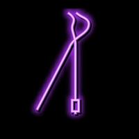 Bremse Frühling Zange Neon- glühen Symbol Illustration vektor
