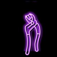 Sanft Kiefer Zange Neon- glühen Symbol Illustration vektor