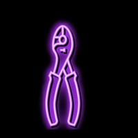 Unterhose Joint Zange Neon- glühen Symbol Illustration vektor