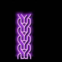 Fuchsschwanz Kette Neon- glühen Symbol Illustration vektor