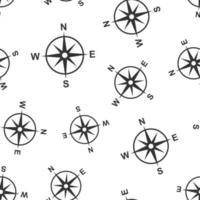 global navigering ikon sömlös mönster bakgrund. kompass gps vektor illustration på vit isolerat bakgrund. plats upptäckt företag begrepp.