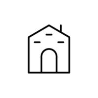 hus ikon med översikt stil vektor
