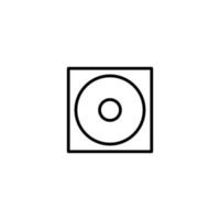Disc-Symbol mit Umrissstil vektor
