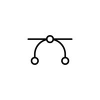 Kurve Symbol mit Gliederung Stil vektor