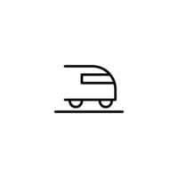 tåg ikon med översikt stil vektor