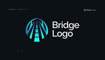 das Blau Brücke Logo ist entworfen mit ein modern Konzept vektor