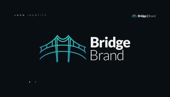 modern Brücke Logo können Sein benutzt wie ein Symbol oder Marke zum Ihre Unternehmen vektor