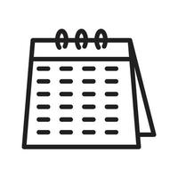 Kalender Gliederung Symbol, linear Kalender, schwarz und Weiß transparent vektor