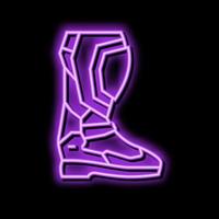 Stiefel Motorrad Neon- glühen Symbol Illustration vektor