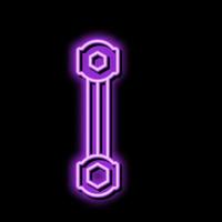 Hund Knochen Schlüssel Werkzeug Neon- glühen Symbol Illustration vektor