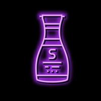 Soja Flasche Soße Essen Neon- glühen Symbol Illustration vektor