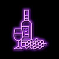 rot Wein Flasche Neon- glühen Symbol Illustration vektor