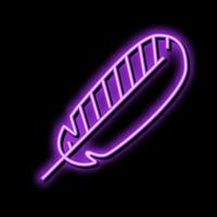 abstrakt Feder Sanft flauschige Neon- glühen Symbol Illustration vektor