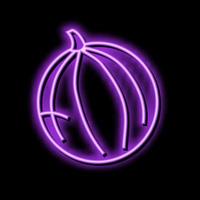 Melone runden Cantaloup-Melone Neon- glühen Symbol Illustration vektor