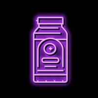 antioxidant blåbär neon glöd ikon illustration vektor