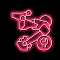 Rückseite Schalter Reparatur Neon- glühen Symbol Illustration vektor