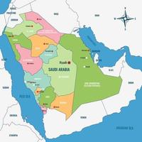 Land Karte von Saudi Arabien vektor