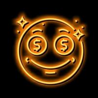Erfolg finanziell Freiheit Geld Neon- glühen Symbol Illustration vektor