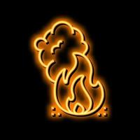 Feuer Unfall Neon- glühen Symbol Illustration vektor