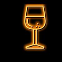 vin dryck dryck neon glöd ikon illustration vektor