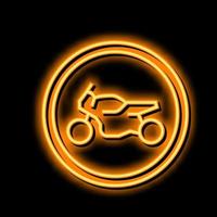 Motorrad Straße Zeichen Neon- glühen Symbol Illustration vektor