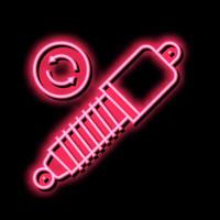 Schock Absorber Ersatz Neon- glühen Symbol Illustration vektor