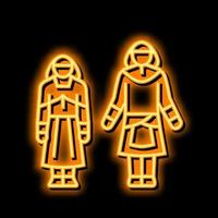 Ägypten National Kleider Neon- glühen Symbol Illustration vektor