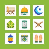 Eid Mubarak Icon Sammlung vektor