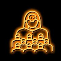 Sekte religiös Neon- glühen Symbol Illustration vektor